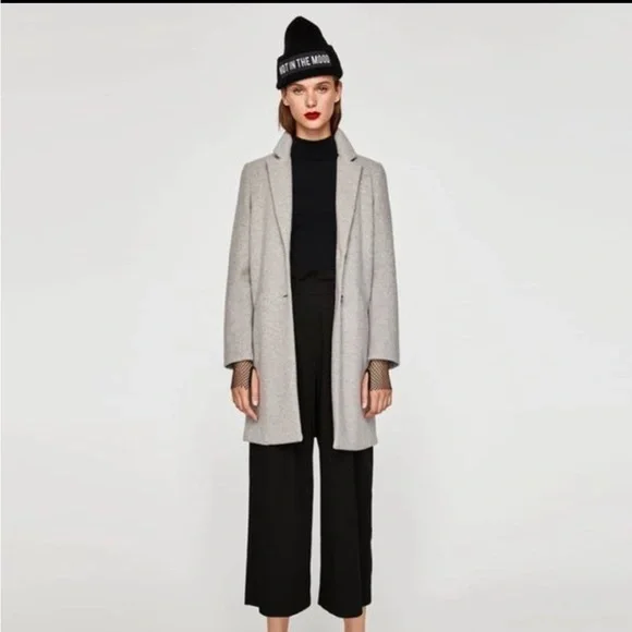 Zara Gray Outerwear Coat XS - Picture 5 of 11